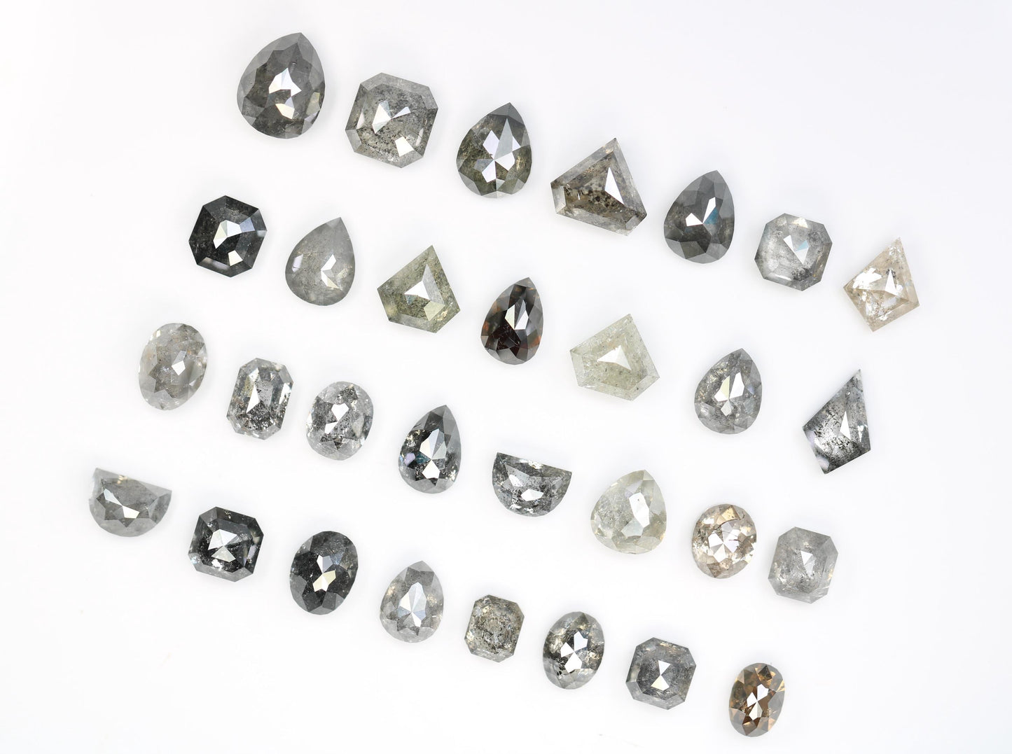 Unique Mixed Shape Diamond Ring - Artisan Crafted Natural and Treated Diamonds for One-of-a-Kind Engagement Jewelry