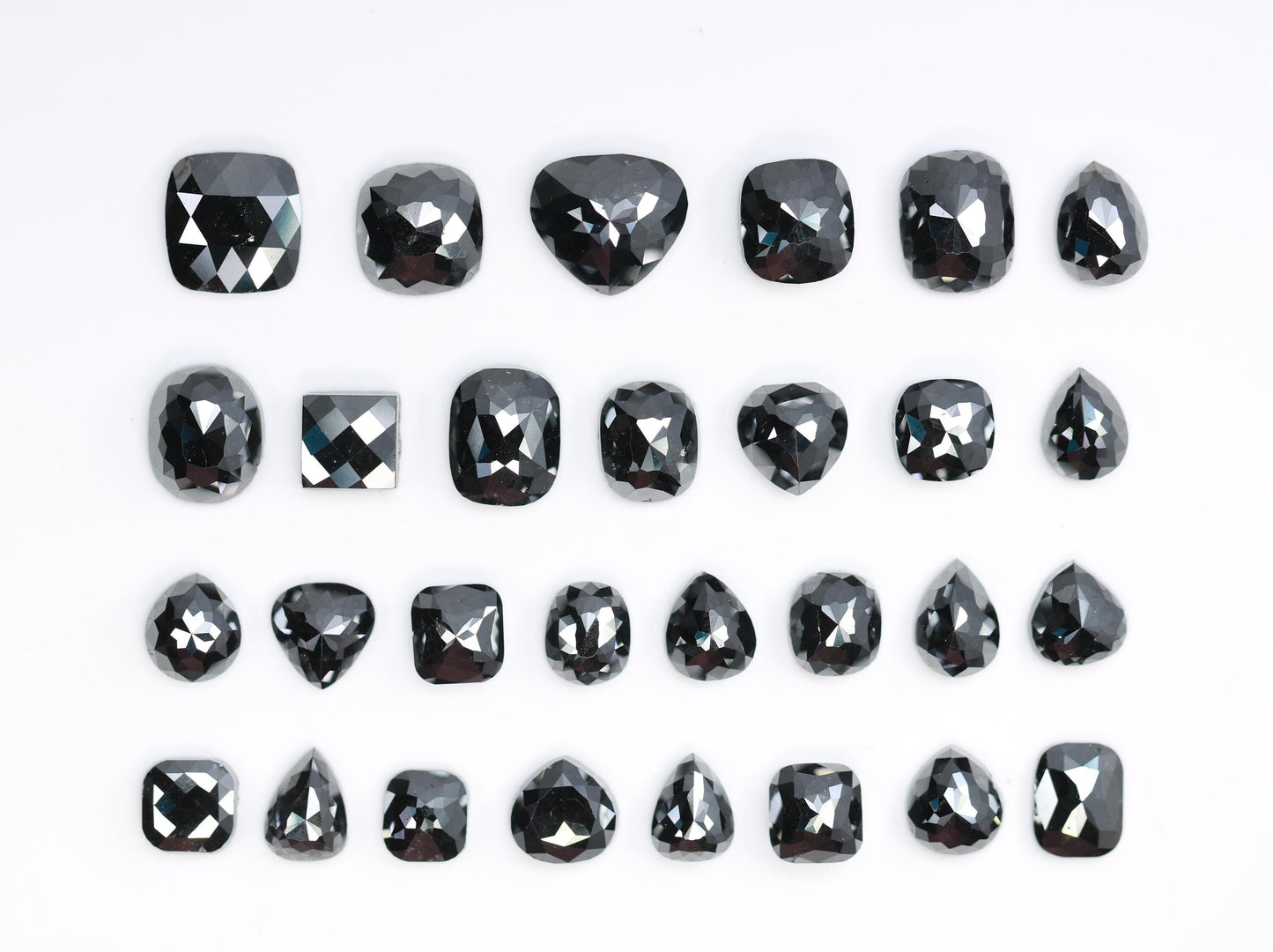 Mixed Shape Black Diamond Ring - Natural and Treated Black Diamonds for Unique Engagement Jewelry and Artisan Designs, Ethically Gemstones
