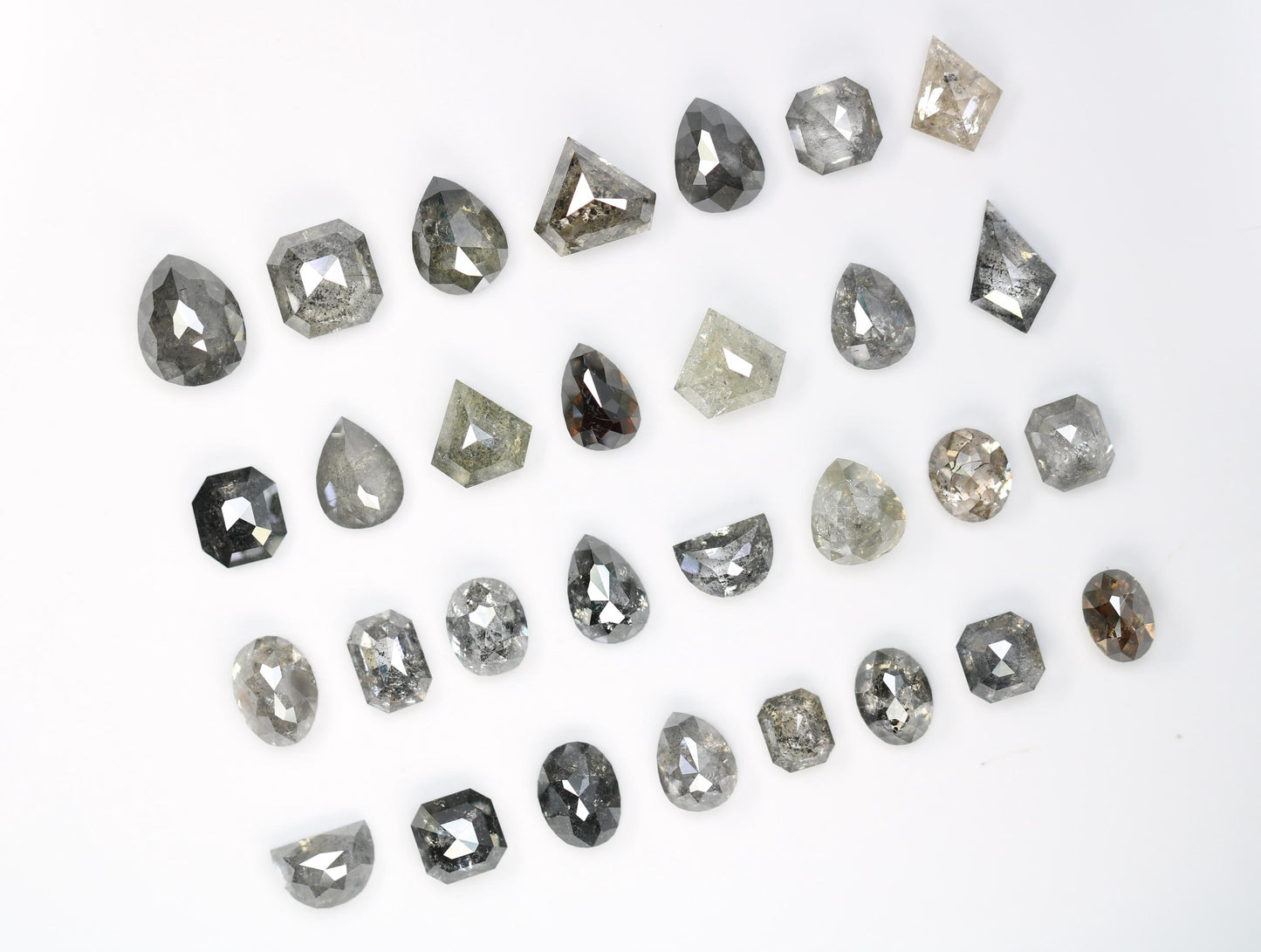 Unique Mixed Shape Diamond Ring - Artisan Crafted Natural and Treated Diamonds for One-of-a-Kind Engagement Jewelry