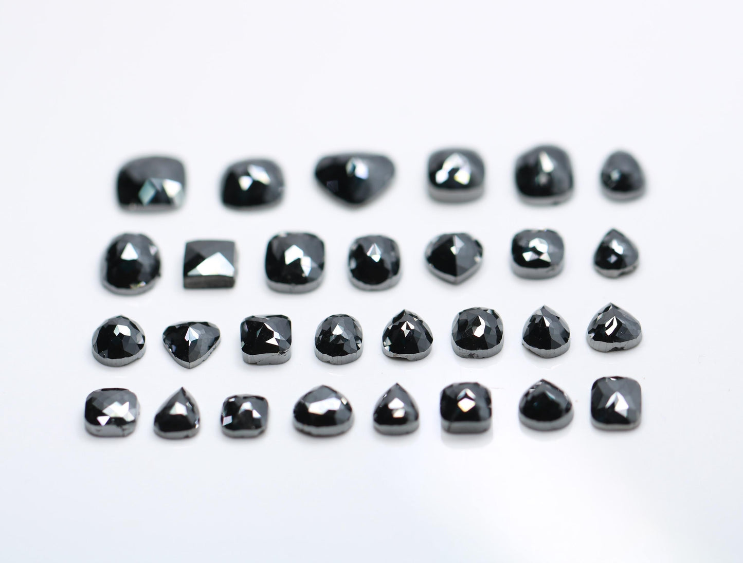 Mixed Shape Black Diamond Ring - Natural and Treated Black Diamonds for Unique Engagement Jewelry and Artisan Designs, Ethically Gemstones
