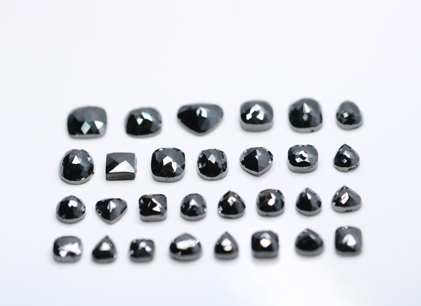 Mixed Shape Black Diamond Ring - Natural and Treated Black Diamonds for Unique Engagement Jewelry and Artisan Designs, Ethically Gemstones