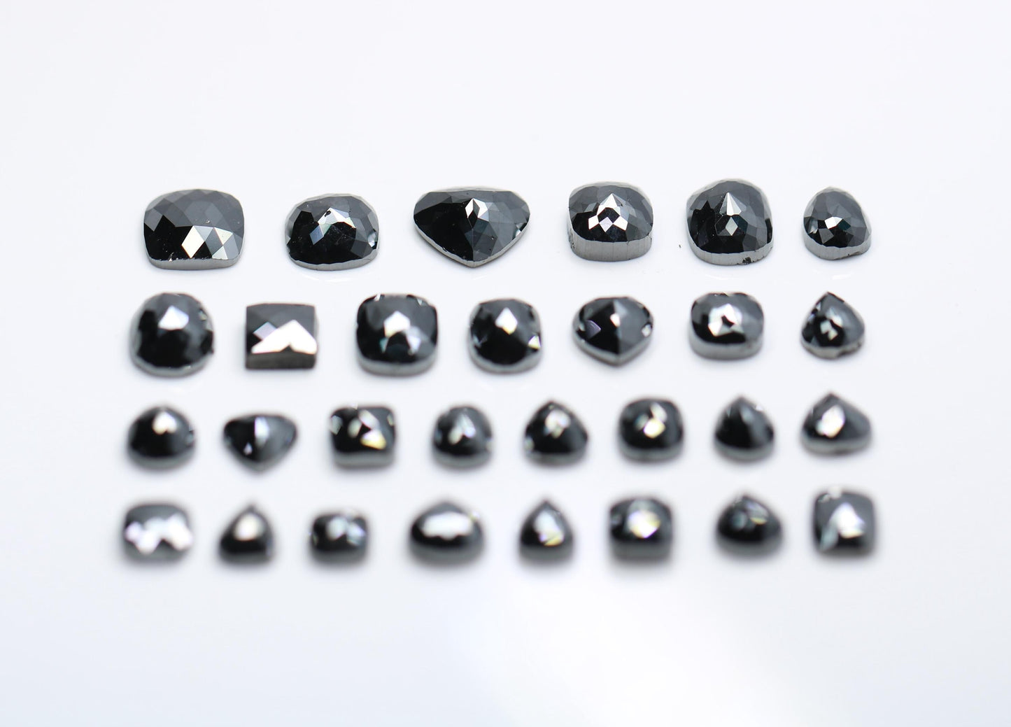 Mixed Shape Black Diamond Ring - Natural and Treated Black Diamonds for Unique Engagement Jewelry and Artisan Designs, Ethically Gemstones