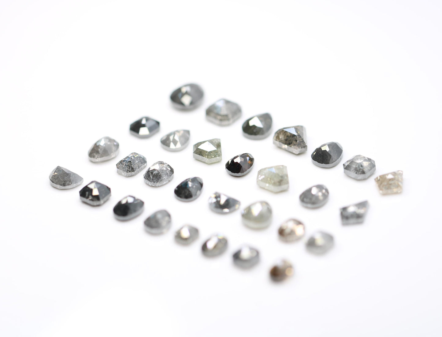 Unique Mixed Shape Diamond Ring - Artisan Crafted Natural and Treated Diamonds for One-of-a-Kind Engagement Jewelry