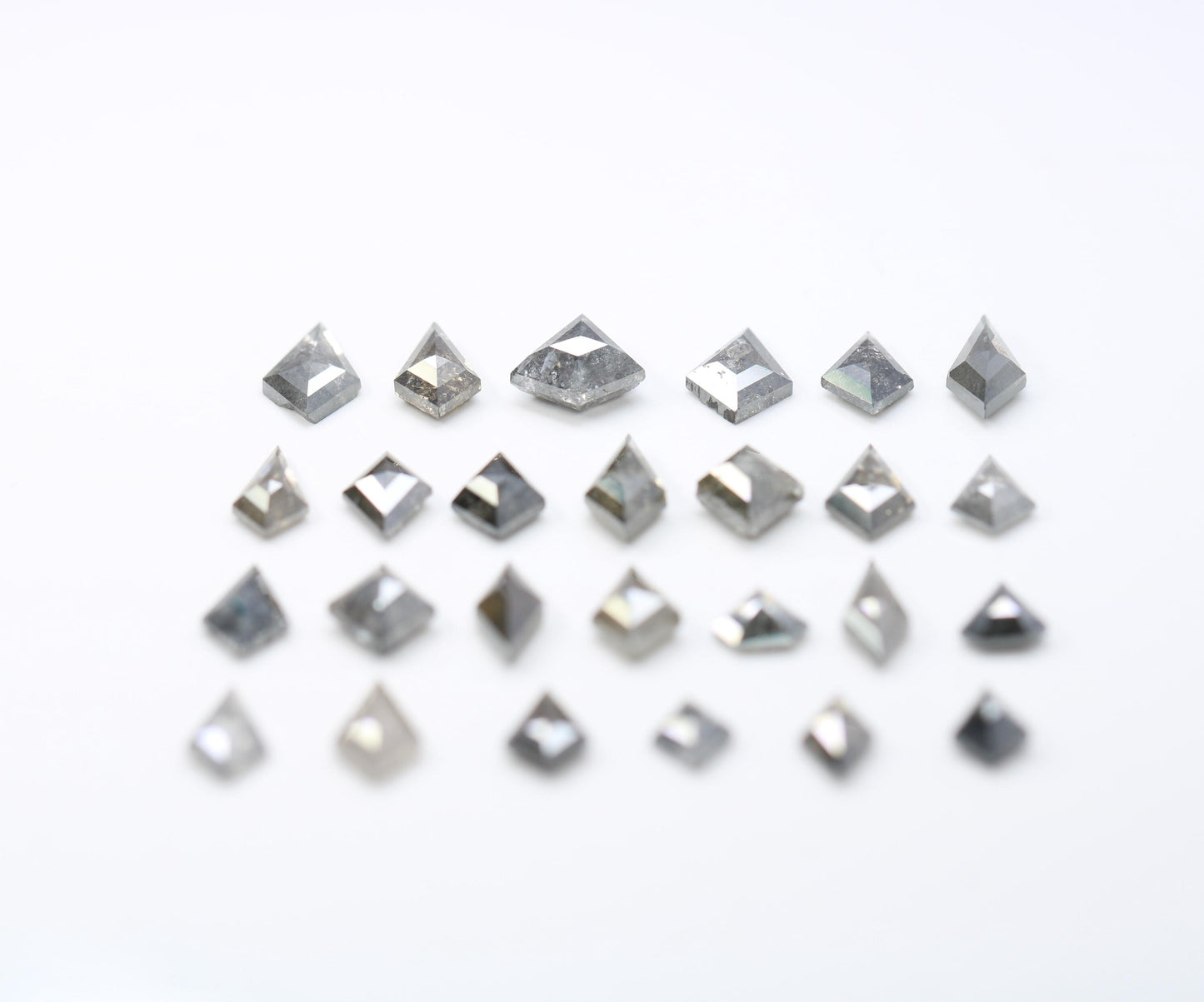 Natural Loose Diamond | Salt And Pepper Diamond | Kite Cut Diamond | Fancy Diamond For Engagement Ring & Earring Pair
