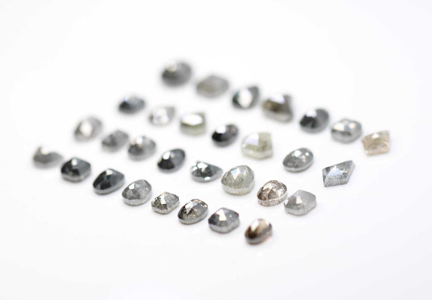 Unique Mixed Shape Diamond Ring - Artisan Crafted Natural and Treated Diamonds for One-of-a-Kind Engagement Jewelry