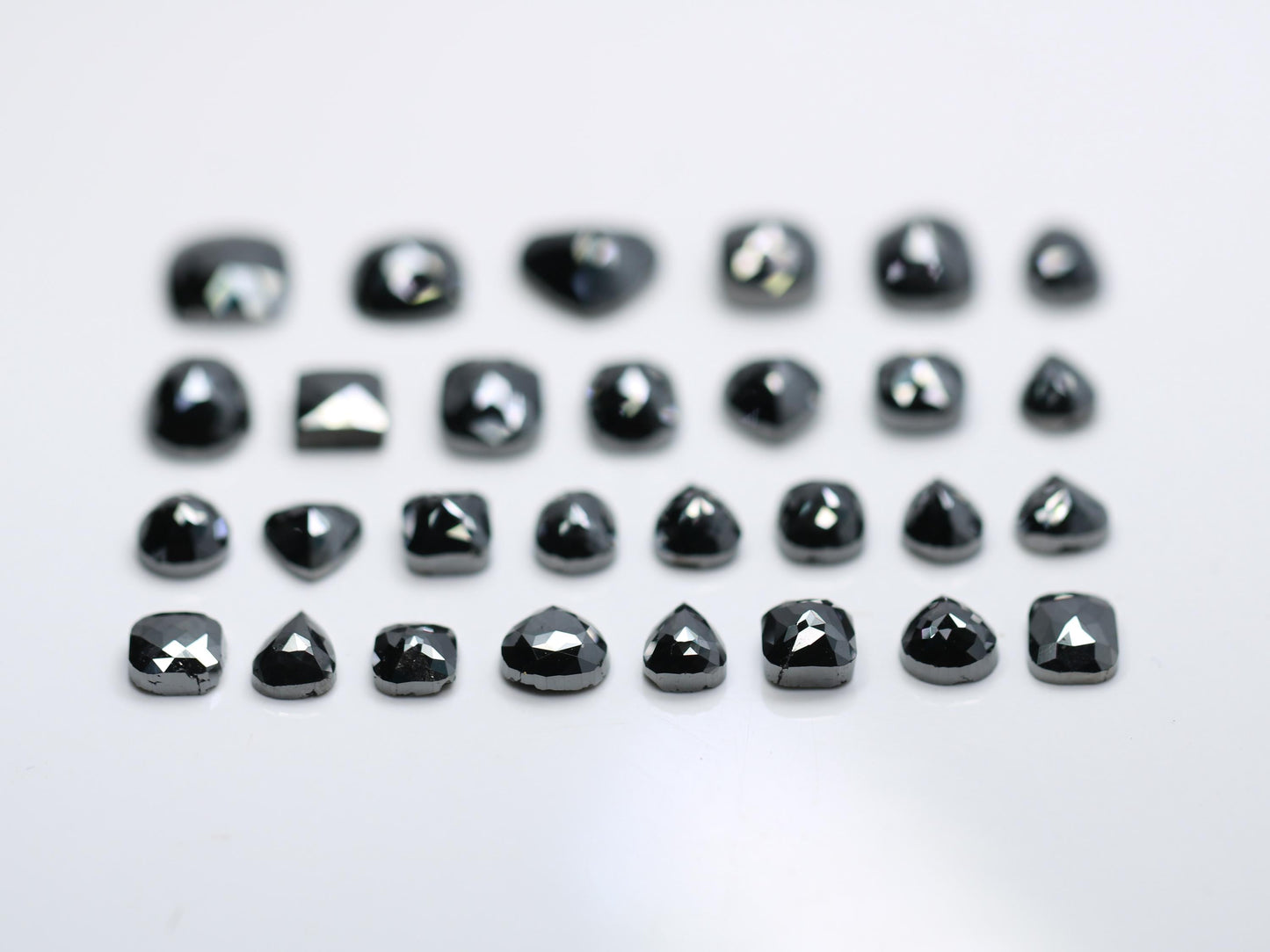 Mixed Shape Black Diamond Ring - Natural and Treated Black Diamonds for Unique Engagement Jewelry and Artisan Designs, Ethically Gemstones
