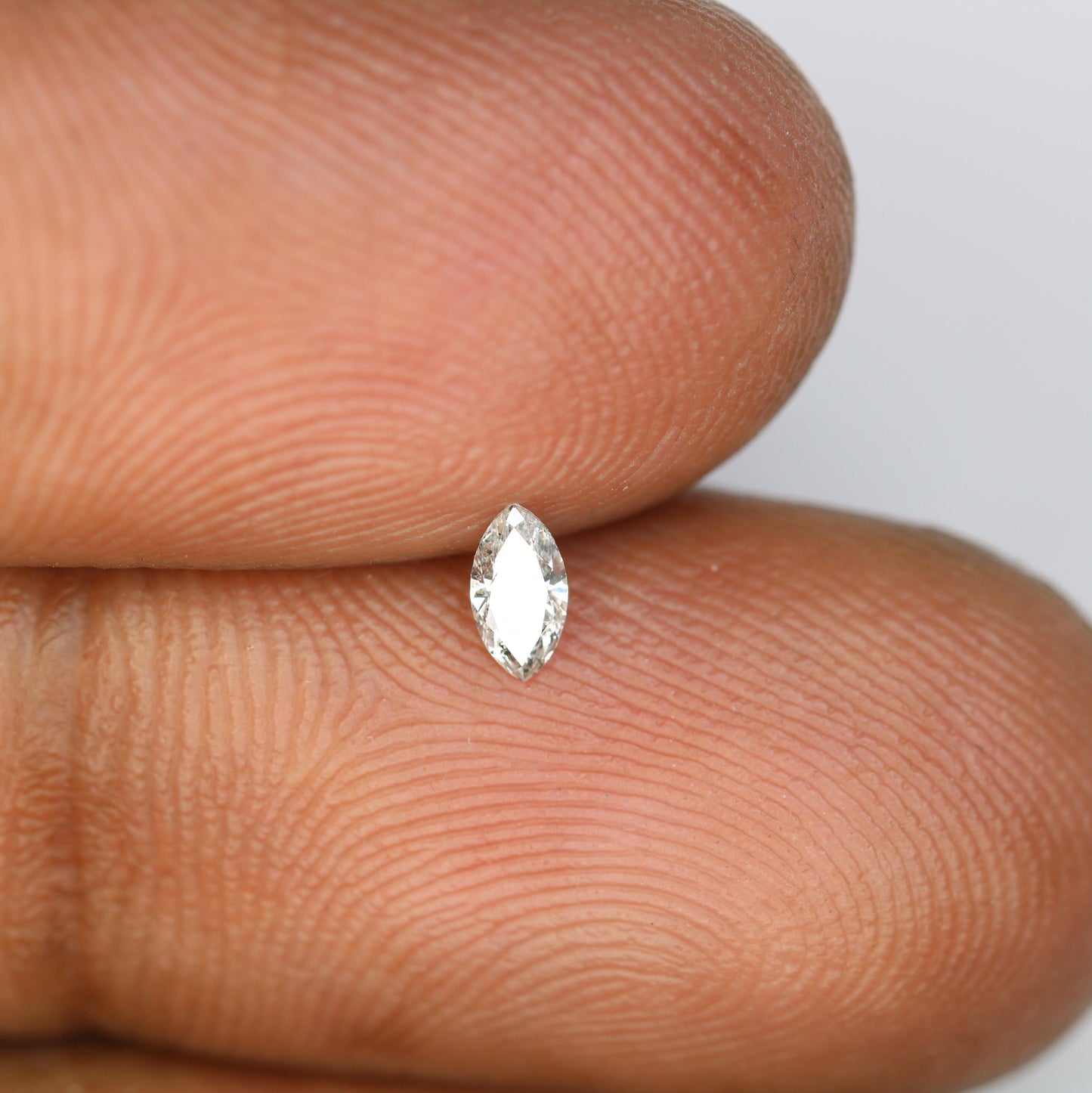 0.14 CT Ethically Sourced Marquise Cut Salt and Pepper Diamond - Handcrafted Artisan Engagement Ring for the Modern Romantic