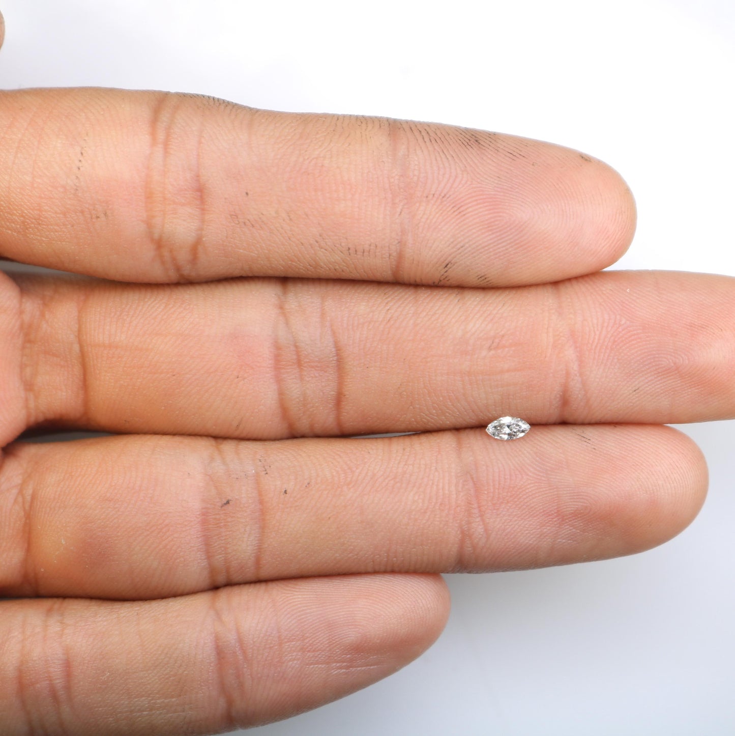 0.14 CT Ethically Sourced Marquise Cut Salt and Pepper Diamond - Handcrafted Artisan Engagement Ring for the Modern Romantic