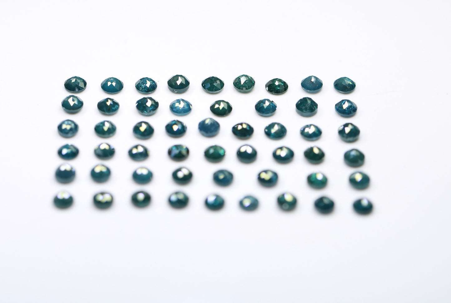 3.0 MM Natural Blue Diamonds, Round Rose Cut, Size Fancy Color Faceted DiamondsFor Gold Ring Diamonds
