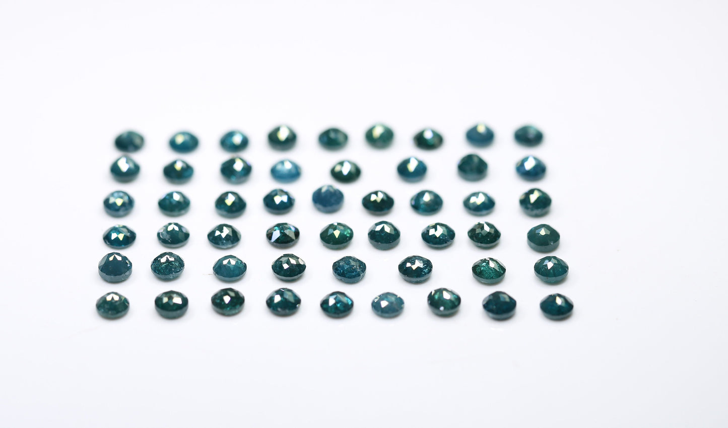 3.0 MM Natural Blue Diamonds, Round Rose Cut, Size Fancy Color Faceted DiamondsFor Gold Ring Diamonds