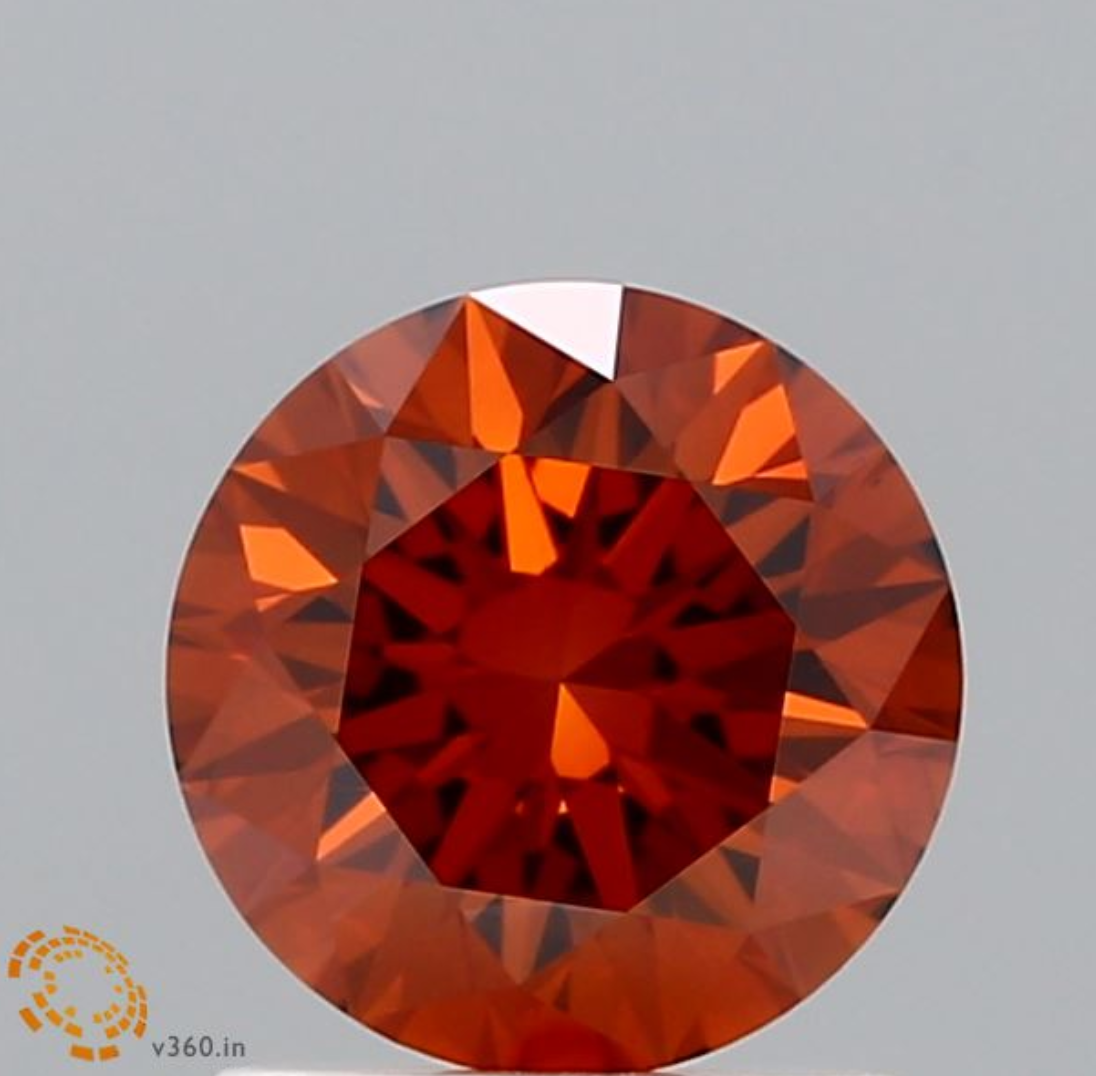 1 CT Fancy Orange Lab-Grown Diamond IGI Certified