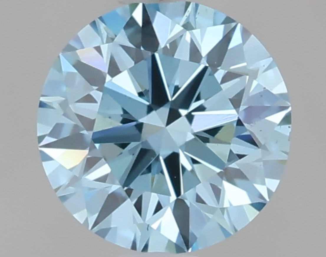 1 CT Fancy Blue Round Cut Lab-Grown Diamond IGI Certified