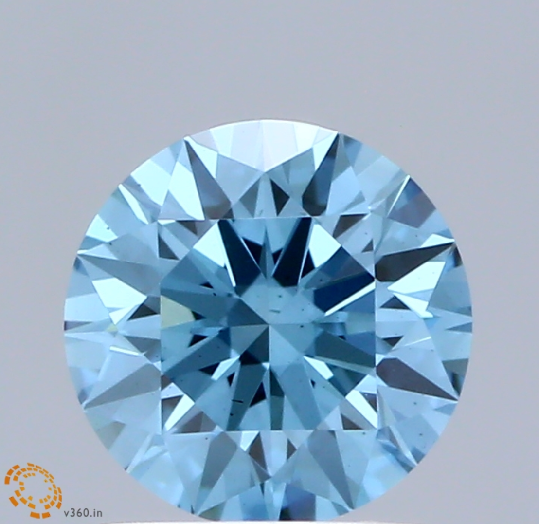 1 CT Fancy Blue Round Cut Lab-Grown Diamond IGI Certified