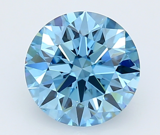 1 CT Fancy Blue Round Cut Lab-Grown Diamond IGI Certified
