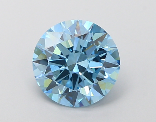 2 CT Fancy Blue Round Cut Lab-Grown Diamond IGI Certified
