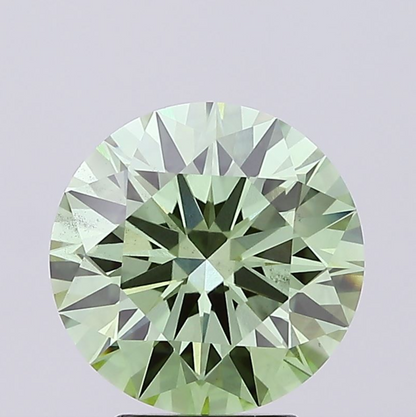 3 CT Fancy Green Round Cut Lab-Grown Diamond IGI Certified