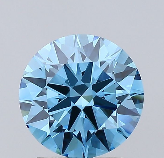 1 CT Fancy Blue Round Cut Lab-Grown Diamond IGI Certified