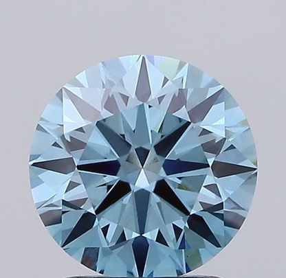 1 CT Fancy Blue Round Cut Lab-Grown Diamond IGI Certified