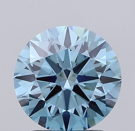 1 CT Fancy Blue Round Cut Lab-Grown Diamond IGI Certified