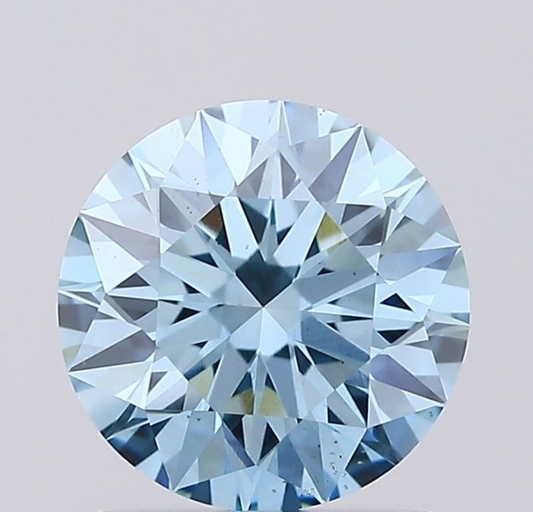 1 CT Fancy Blue Round Cut Lab-Grown Diamond IGI Certified
