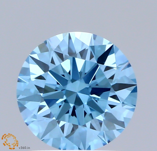 1 CT Fancy Blue Round Cut Lab-Grown Diamond IGI Certified