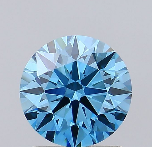 1 CT Fancy Blue Round Cut Lab-Grown Diamond IGI Certified