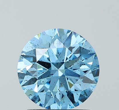 1 CT Fancy Blue Round Cut Lab-Grown Diamond IGI Certified