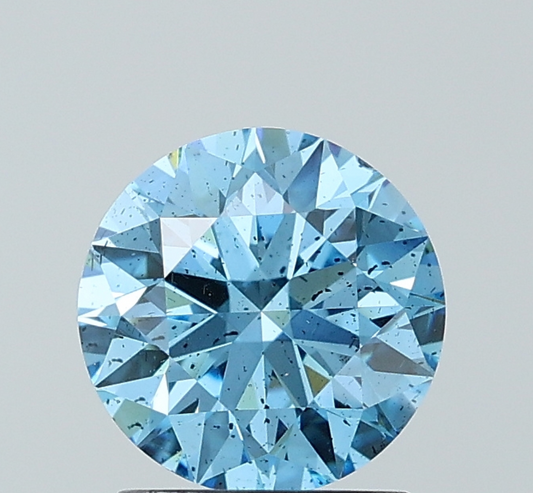 1 CT Fancy Blue Round Cut Lab-Grown Diamond IGI Certified