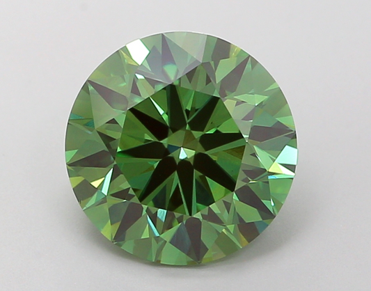 3 CT Fancy Green Round Cut Lab-Grown Diamond IGI Certified