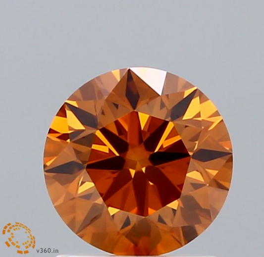 1 CT Fancy Orange Lab-Grown Diamond IGI Certified