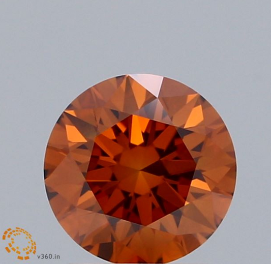 1 CT Fancy Orange Lab-Grown Diamond IGI Certified