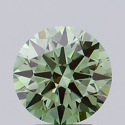 3 CT Fancy Green Round Cut Lab-Grown Diamond IGI Certified