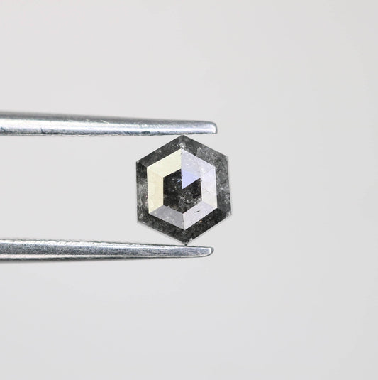 0.79 CT Natural Loose Salt and Pepper Octagon Cut Diamond | Fancy Gray Gemstone for Engagement & Wedding Rings Unique 5.70 x 5.00 x 2.90 mm
