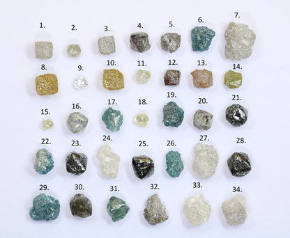 Natural Salt and Pepper Diamonds | Mixed Shape Loose Earth-Mined Gems for Necklaces | Unique Jewelry by RocksDiamonds