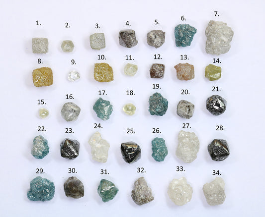Natural Salt and Pepper Diamonds | Mixed Shape Loose Earth-Mined Gems for Necklaces | Unique Jewelry by RocksDiamonds