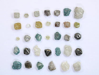Natural Salt and Pepper Diamonds | Mixed Shape Loose Earth-Mined Gems for Necklaces | Unique Jewelry by RocksDiamonds