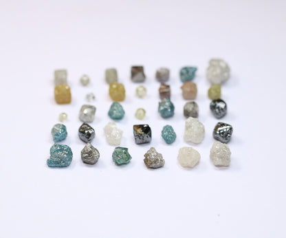 Natural Salt and Pepper Diamonds | Mixed Shape Loose Earth-Mined Gems for Necklaces | Unique Jewelry by RocksDiamonds