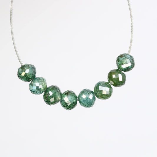 Luxurious Green Treated Diamond Beads | Perfect for Handmade Jewelry and Custom Designs