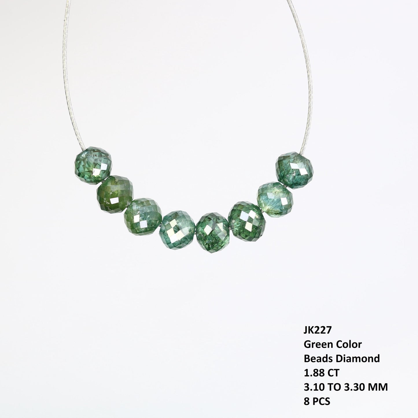 Luxurious Green Treated Diamond Beads | Perfect for Handmade Jewelry and Custom Designs