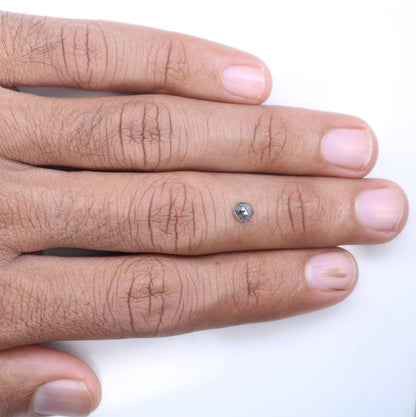 0.50 CT Natural Salt and Pepper Loose Hexagon Diamond | Unique Hexagonal Shape Gemstone for Jewelry Making | Artisan Quality