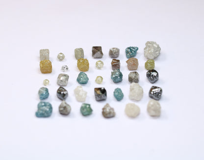 Natural Salt and Pepper Diamonds | Mixed Shape Loose Earth-Mined Gems for Necklaces | Unique Jewelry by RocksDiamonds