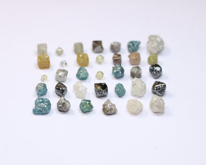 Natural Salt and Pepper Diamonds | Mixed Shape Loose Earth-Mined Gems for Necklaces | Unique Jewelry by RocksDiamonds