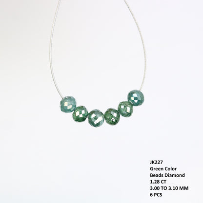 Custom Green Treated Diamond Beads | Sparkling Gemstone Supplies for Necklaces & Bracelets