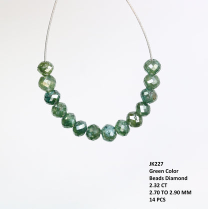 Eco-Friendly Green Treated Diamond Beads | Stunning Jewelry Making Supplies