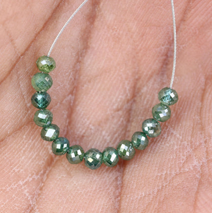 Eco-Friendly Green Treated Diamond Beads | Stunning Jewelry Making Supplies