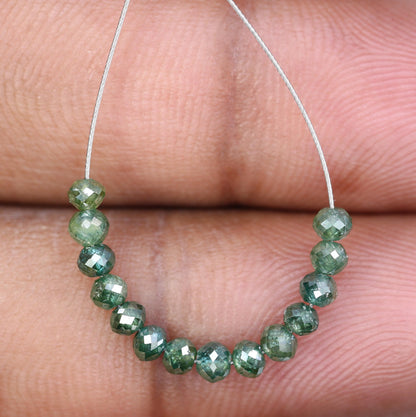 Eco-Friendly Green Treated Diamond Beads | Stunning Jewelry Making Supplies