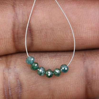 Custom Green Treated Diamond Beads | Sparkling Gemstone Supplies for Necklaces & Bracelets