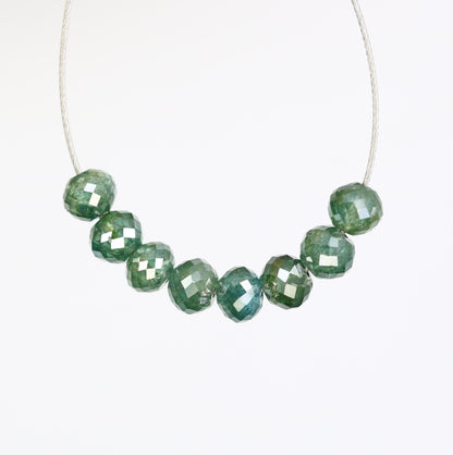 Treated Green Diamond Beads for Jewelry Making | Beautiful Gemstone Strands for Crafting