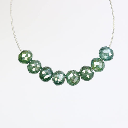 Versatile Green Diamond Beads for Jewelry Making | High-Quality Gemstone Strands for Crafting