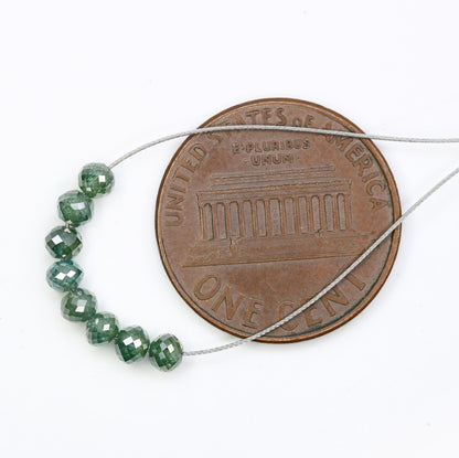 Treated Green Diamond Beads for Jewelry Making | Beautiful Gemstone Strands for Crafting